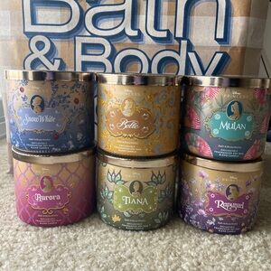 Bath & Body Works Disney Princess 3-wick Candle Collection